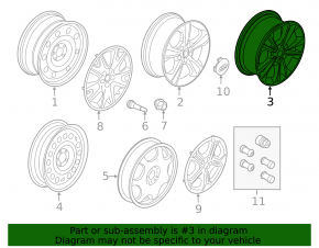 Диск колесный R17 Ford Escape MK3 13-19 тип 2