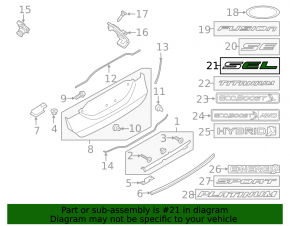 Эмблема надпись SEL крышки багажника Ford Fusion mk5 18-20