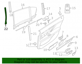 Накладка внутренней рамки двери задняя левая передняя BMW 7 G12 16-22