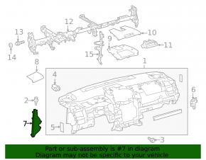 Накладка торпеды боковая левая Toyota Camry v50 12-14 usa черн, слом креп