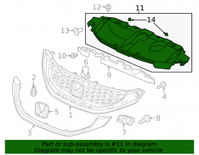 Накладка телевізора Honda Civic 11-15 2013-15
