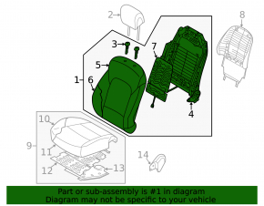 Пассажирское сидение Hyundai Santa FE Sport 13-16 дорест, без airbag, кожа серое