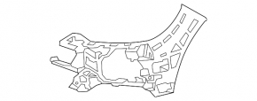 Кронштейн переднего бампера правый Mercedes E-class W212 14-16 AMG pkg
