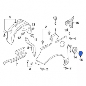Лючок зарядки в сборе с корпусом Ford C-max MK2 13-17 Energy
