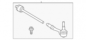 Рульова тяга ліва BMW X5 G05 19-23 TRW