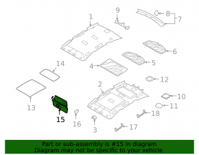 Козырек правый Audi Q7 4L 10-15 серый, без крючка