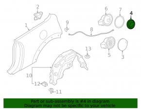 Лючок бензобака Mini Cooper F56 3d 14-23 хром