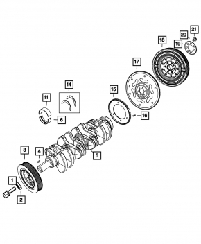 Маховик двухмассовый МКПП Jeep Compass 17-20 2.4
