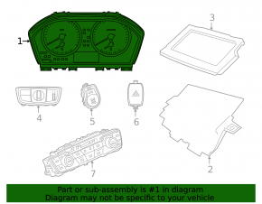 Щиток приборов BMW X1 F48 16-19 без проекции 106к