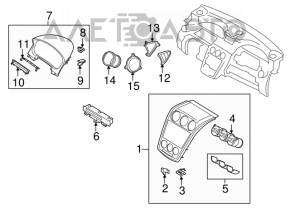 Накладка щитка приборов Mazda CX-7 06-09