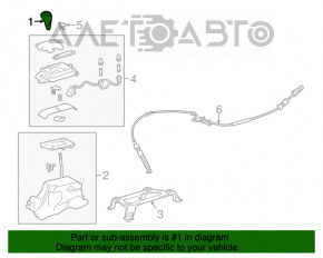 Ручка КПП Lexus GS300 GS350 GS430 GS450h 06-11 кожа черная под темное дерево