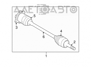 Привод полуось задняя левая Infiniti G25 G35 G37 4d 06-15