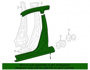 Стойка кузова центральная левая Lexus RX300 98-03