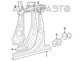 Стойка кузова центральная левая Lexus RX300 98-03