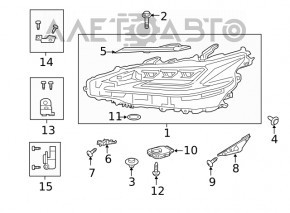 Блок розжига правый Lexus ES 19-22 Full LED