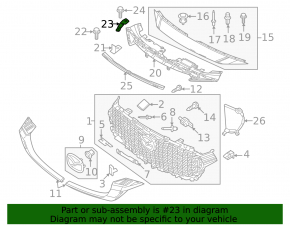 Кронштейн решетки радиатора grill правый Mazda CX-50 23-26