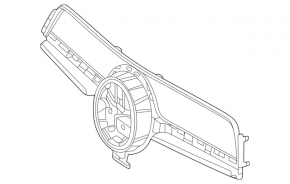 Основание решетки радиатора grill Mercedes W167 GLE 350 450 20-23 под камеру, AMG pkg