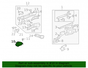 Накладка моторного отсека передняя правая Lexus RX300 RX330 04-06