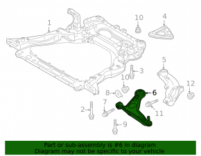 Рычаг нижний передний правый Mitsubishi Outlander 22-26