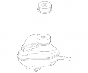 Бачок ГТЦ Mercedes W167 GLE 350 450 20-26 с крышкой