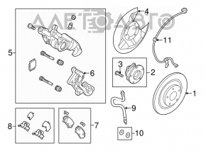 Диск тормозной задний левый Mazda 3 19-26 265/9мм, Japan built, ржавый