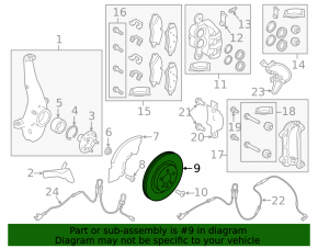 Диск гальмівний передній лівий Land Rover Range Rover Sport 13-19 360/30мм