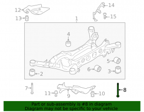 Болт крепления заднего подрамника 4шт Audi A4 B8 08-16 145мм