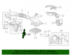 Кронштейн корпуса воздушного фильтра Honda Civic XI FE/FL 22-26 1.5T верхний