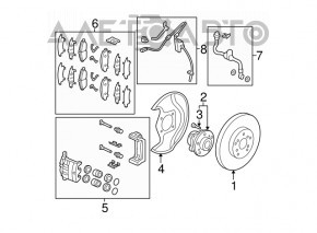 Диск тормозной передний левый Acura MDX 07-13