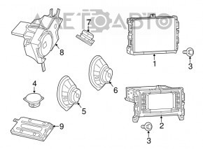 Монитор, дисплей, навигация Jeep Cherokee KL 14-14 8.4" дюйм