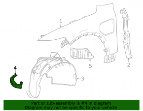 Брызговик передний правый Acura ZDX 24-26