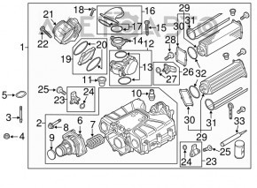 Дроссельная заслонка Porsche Cayenne 958 11-18 4.8T