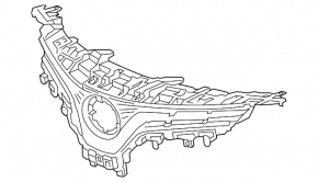 Решітка радіатора grill Toyota Camry v70 18-19 LE