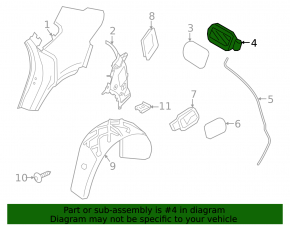 Корпус лючка бензобака Porsche Cayenne 19-26