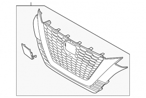 Решетка радиатора grill Nissan Altima 19-22 с эмблемой