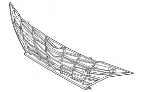 Решітка радіатора grill Hyundai Elantra 21-23 чорна, N Line