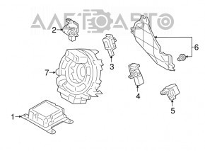 Модуль srs airbag компьютер подушек безопасности Subaru Outback 15-15