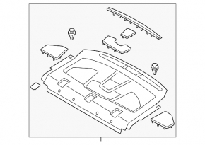 Задня полиця Ford Fusion mk5 17-20 тип 7, сіра