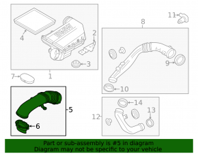 Воздухоприемник BMW X5 F15 14-18 N55