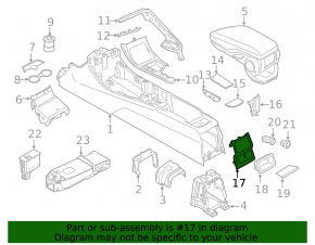 Накладка центральной консоли задняя BMW X1 F48 19-22 черная
