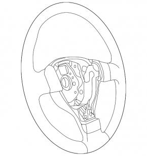 Кермо голе VW Beetle 12-19- з білою накладкою