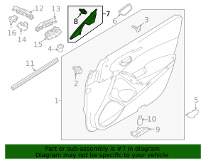 Заглушка бокового зеркала передняя левая Mazda 6 14-17