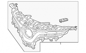 Решетка радиатора grill Toyota Camry v70 18-20 LE/XLE