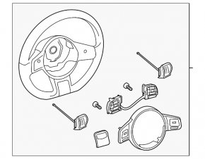 Кермо голе VW Beetle 12-19- з чорною накладкою без кнопок