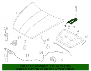 Петля капота левая Kia K5 21-26
