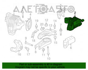 Подушка двигателя левая Jeep Cherokee KL 14-23 2.4 AWD