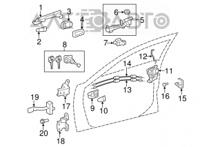 Заглушка ручки двери передняя левая Toyota Camry v40