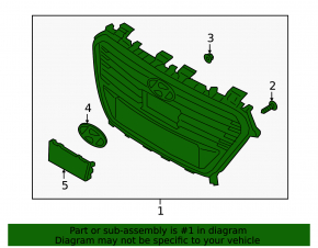 Решетка радиатора grill Hyundai Sonata 15-17 hybrid