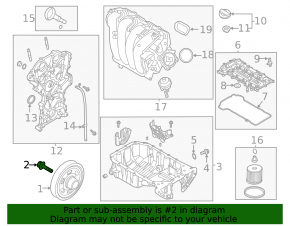 Болт шкива коленвала Hyundai Elantra 21-26 2.0 G4NS
