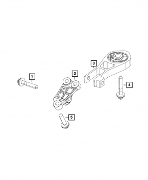 Кронштейн задней подушки двигателя Jeep Compass 23-26 2.0T 8ст-акпп